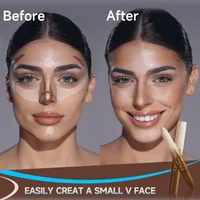 Bâton de Contour à Double extrémité, crème imperméable à couverture complète, correcteur d'ombre, finition naturelle pour tous les tons de peau 5