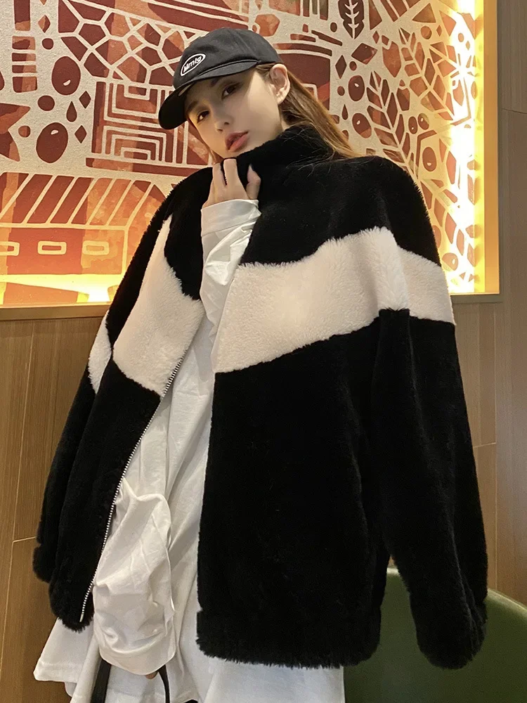 Autumn Winter Women\'s Coats Sheep Shearing Coat Women Clothing Casual Wool Coat Korean Warm Female Fur Jacket Casaco Feminino Lq