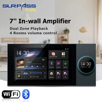 Home 4 Zone Audio Amplifier 7''Android11 Alexa Voice Tuya Smart Home Control Panel 8x30W Channel WiFi Wall Amplifier Speaker set 5