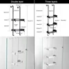 Black Hanging Bath Shelves Bathroom Shelf Organizer Nail-free Shampoo Holder Storage Shelf Rack Bathroom Basket Holder EL5018 2