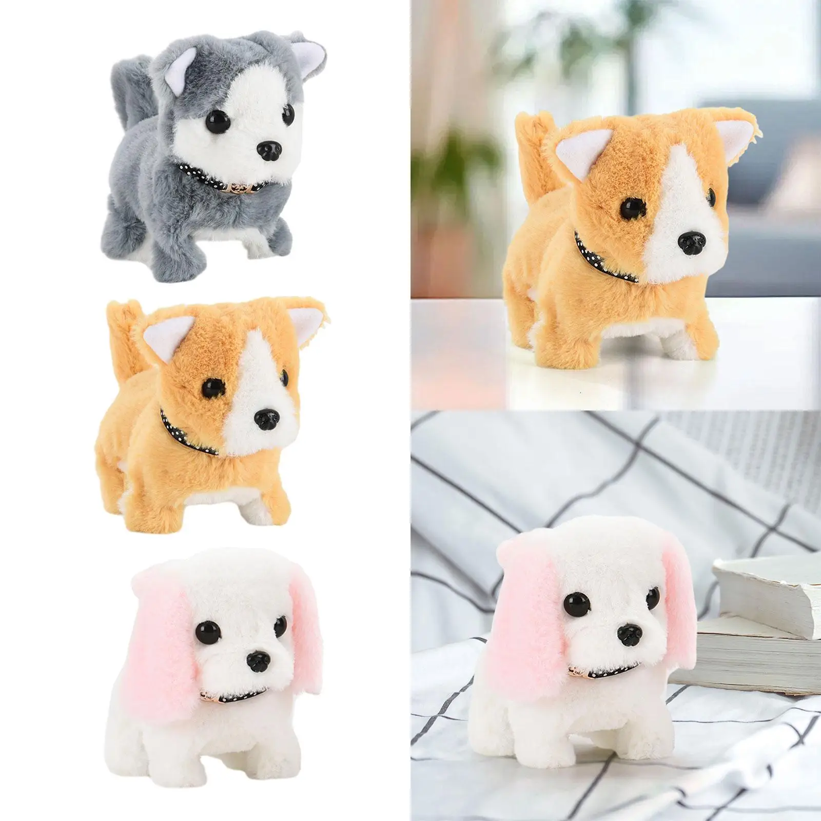 Electronic Plush Dog Toy Walks Barks Shaking Tail for Age 3 4 5+ Years Old