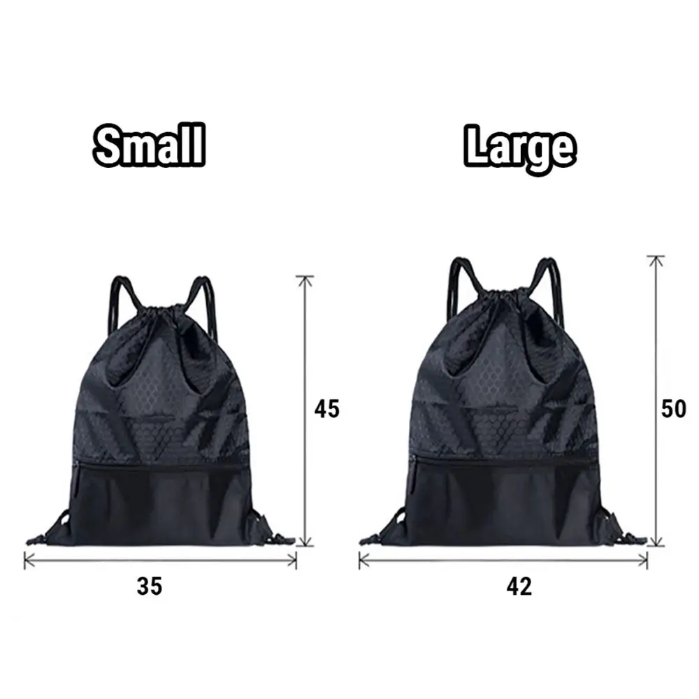 1Pc Durable Sports Drawstring Pocket Basketball Helmet Storage Fitness Backpack Outdoor Waterproof Oxford Folding Zipper Bag