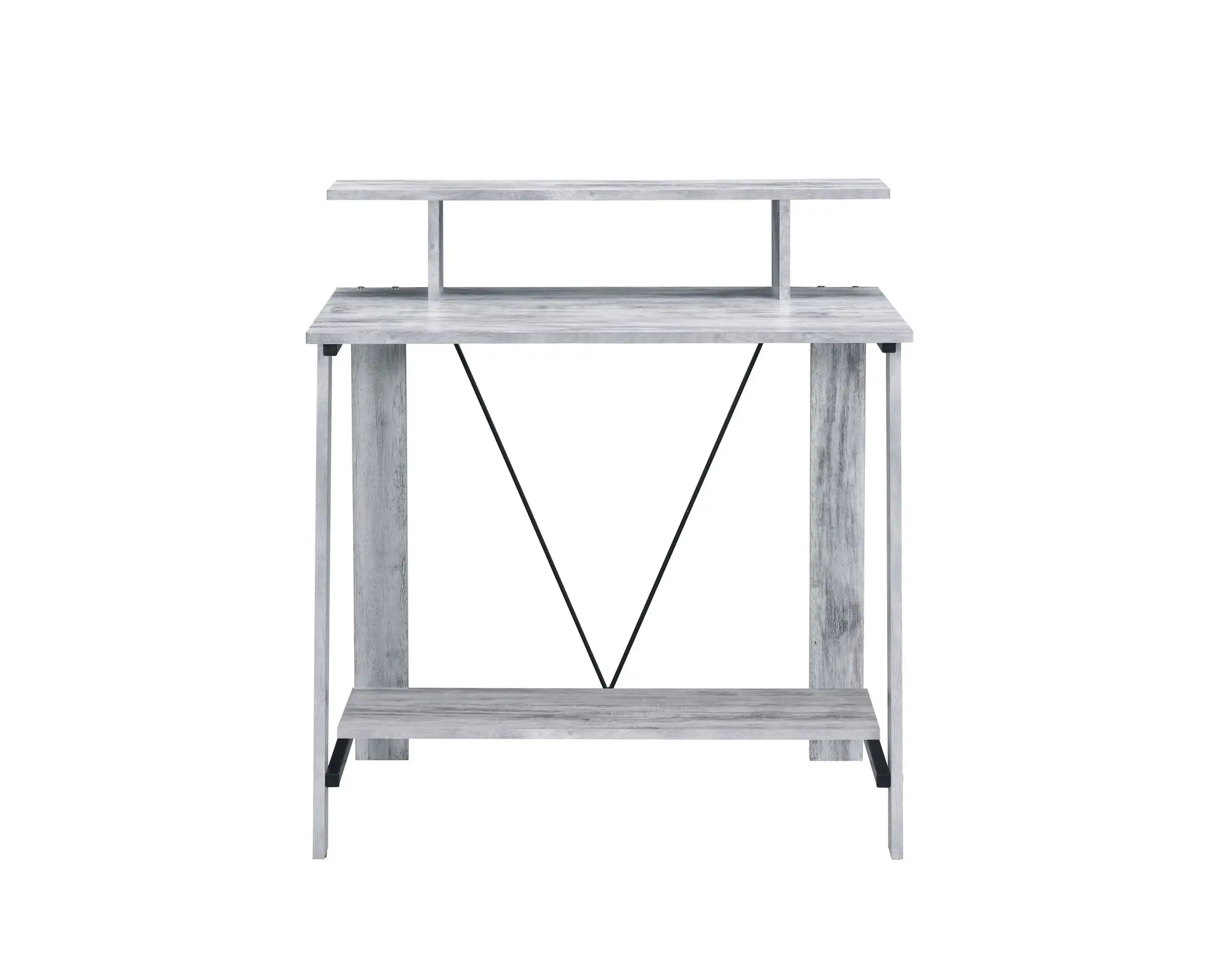 Nypho Antique White& Black Finish Writing Desk 5