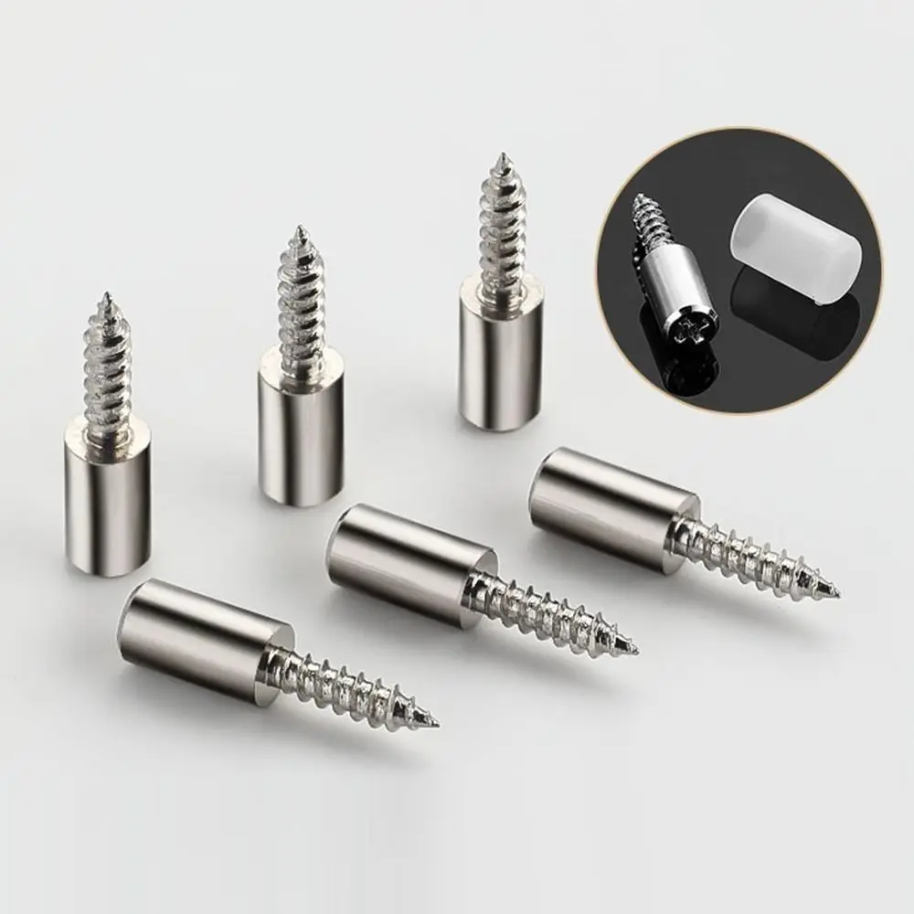 Description Picture 4 of item10pcs Self-Tapping Screws Cabinet Bracket Laminate Support Glass Studs Pegs Wardrobe Cabinet Glass Hard Nonslip Partition Nail