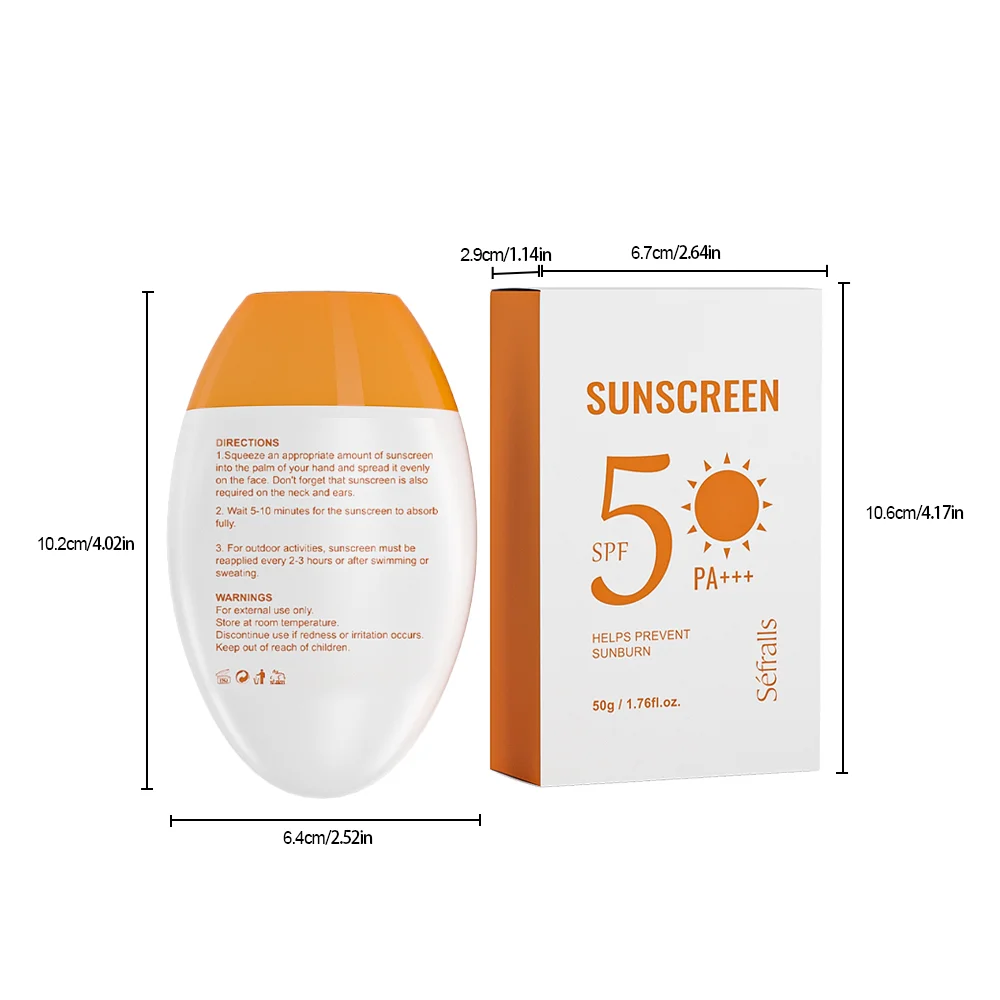 S&eacute;fralls SPF50 PA+++ Sunscreen 50g UV Protection Moisturizing Fast-Absorbing Refreshing Lotion for Face & Body sol de janeiro facial sunscreen cream