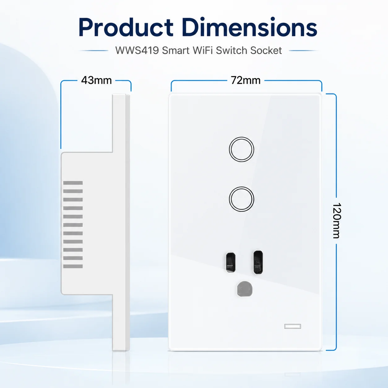 Melery AU Smart Tuya WiFi Light Switch Argentina Plug Australia Outlet Touch Glass Wall Socket Remote by Alexa & Google Home - 3
