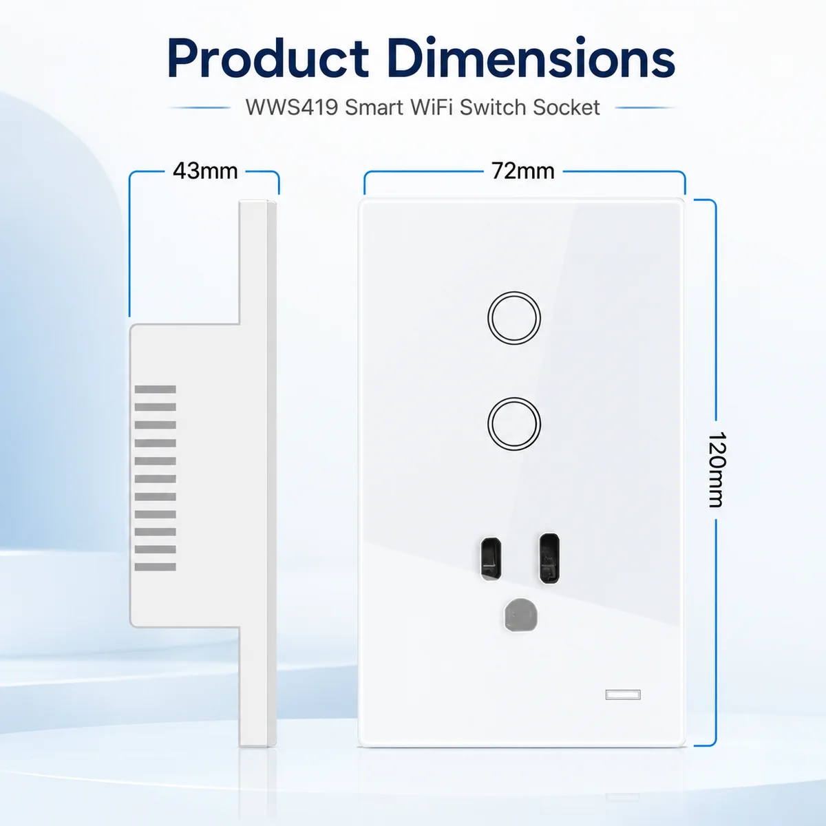 Melery AU Smart Tuya WiFi Light Switch Argentina Plug Australia Outlet Touch Glass Wall Socket Remote by Alexa & Google Home — view 3