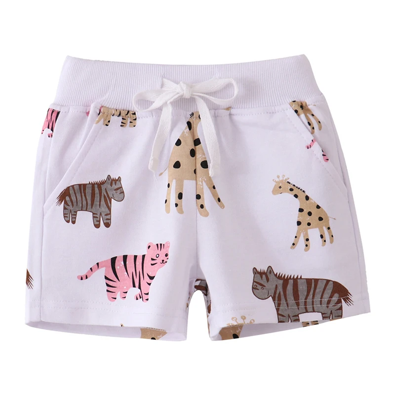 Summer Baby Boys Short Pants Cotton Soft and Comfort Children's Clothing Wear Cartoon Animals Giraffe Kids