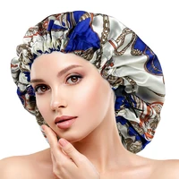Europe and America Bonnet Women Night Sleep Cap Satin Lining Soft Extra Large Head Wear Lady Headwrap Hair Care Hat Wholesale 1