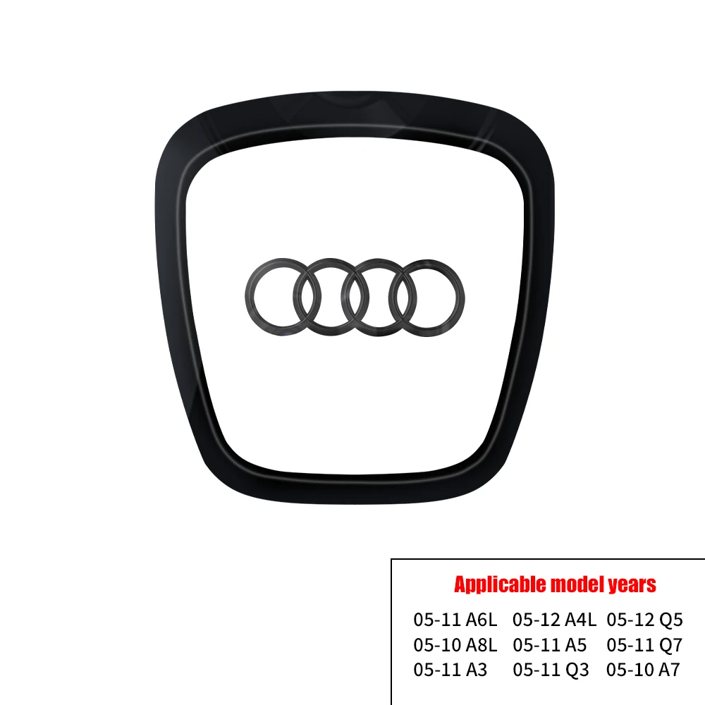 아우디 A4L Q5 (2005-2012) A6L A5 Q7 A3 Q3 (2005-2011) A8L A7 (2005-2010) 자동차 스티어링 휠 배지 교체 장식 로고