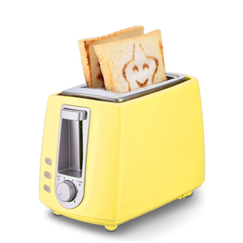 Stainless Steel Electric Toaster Household Automatic Baking Bread Maker Breakfast Machine Toast Sandwich Grill Oven 2 Slice geek chef gts4e toaster 4 slice 1550w stainless steel toaster 1 5 inch extra wide slots 6 toast shade settings removable crumb trays