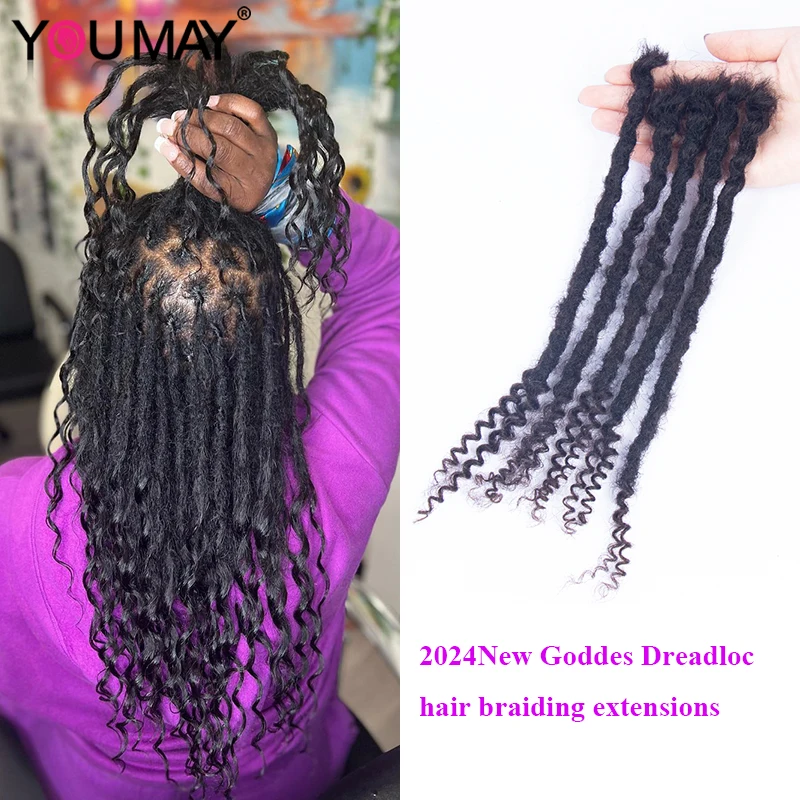 Menselijk Haar Dreadlock Extenties Diepe Godin Menselijk Haar Angst Loc Kleur Godin Vlecht Haar Voor Zwarte Goddes Loc Youmay Maagd