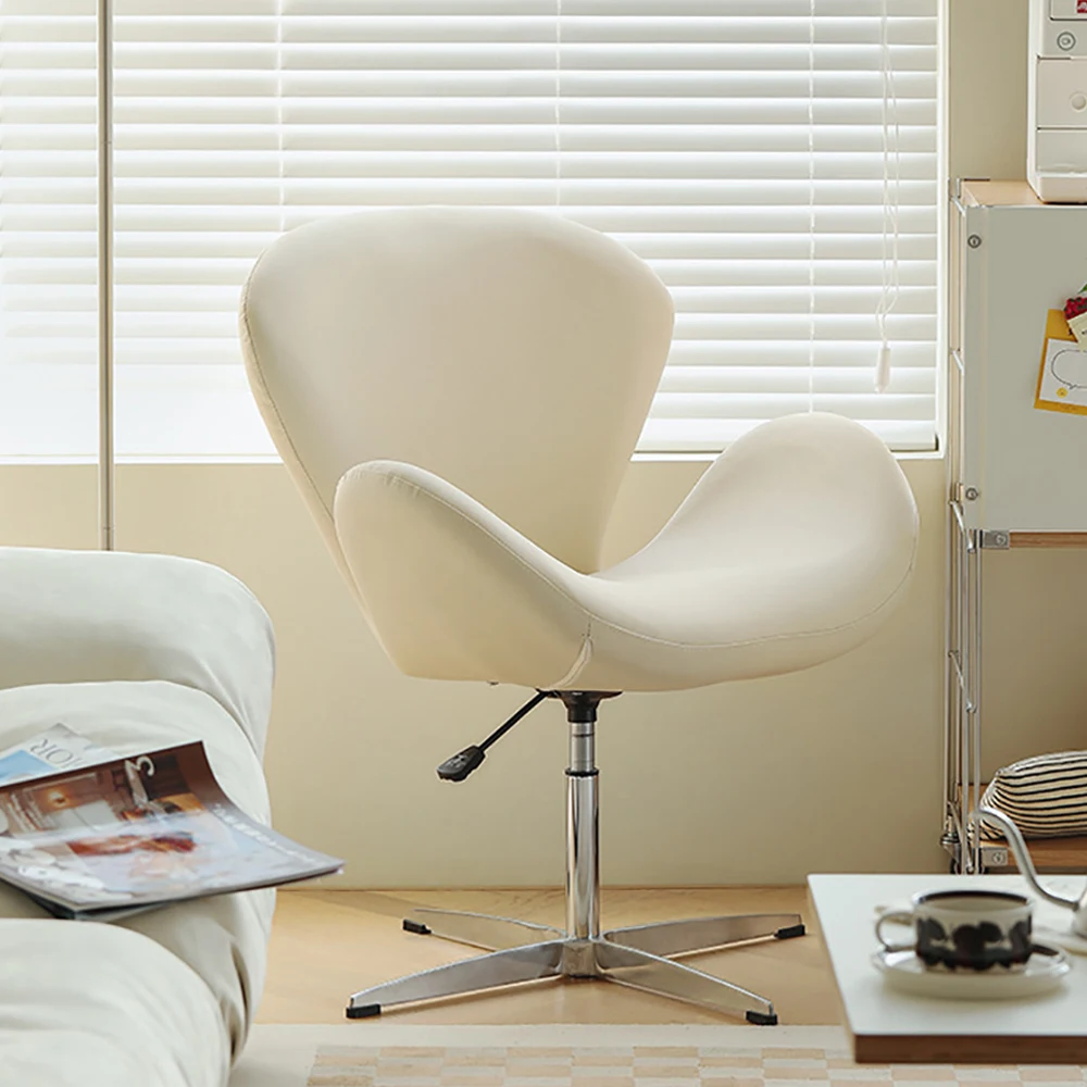 

Nordic Lazy Sofa Chair Household Modern Simple Cream Wind Velvet Design Single Person Rotary Leisure Office Chair Free Shipping