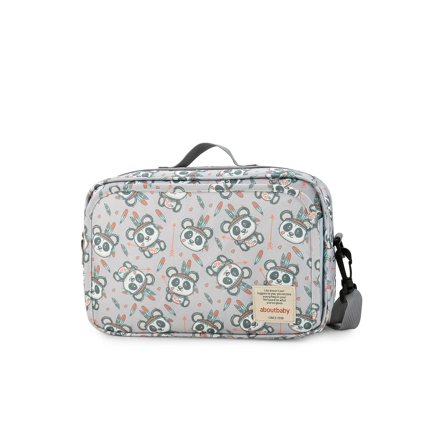 Fashionable Waterproof Wet/Dry Maternity Diaper Bag with Double Handles
