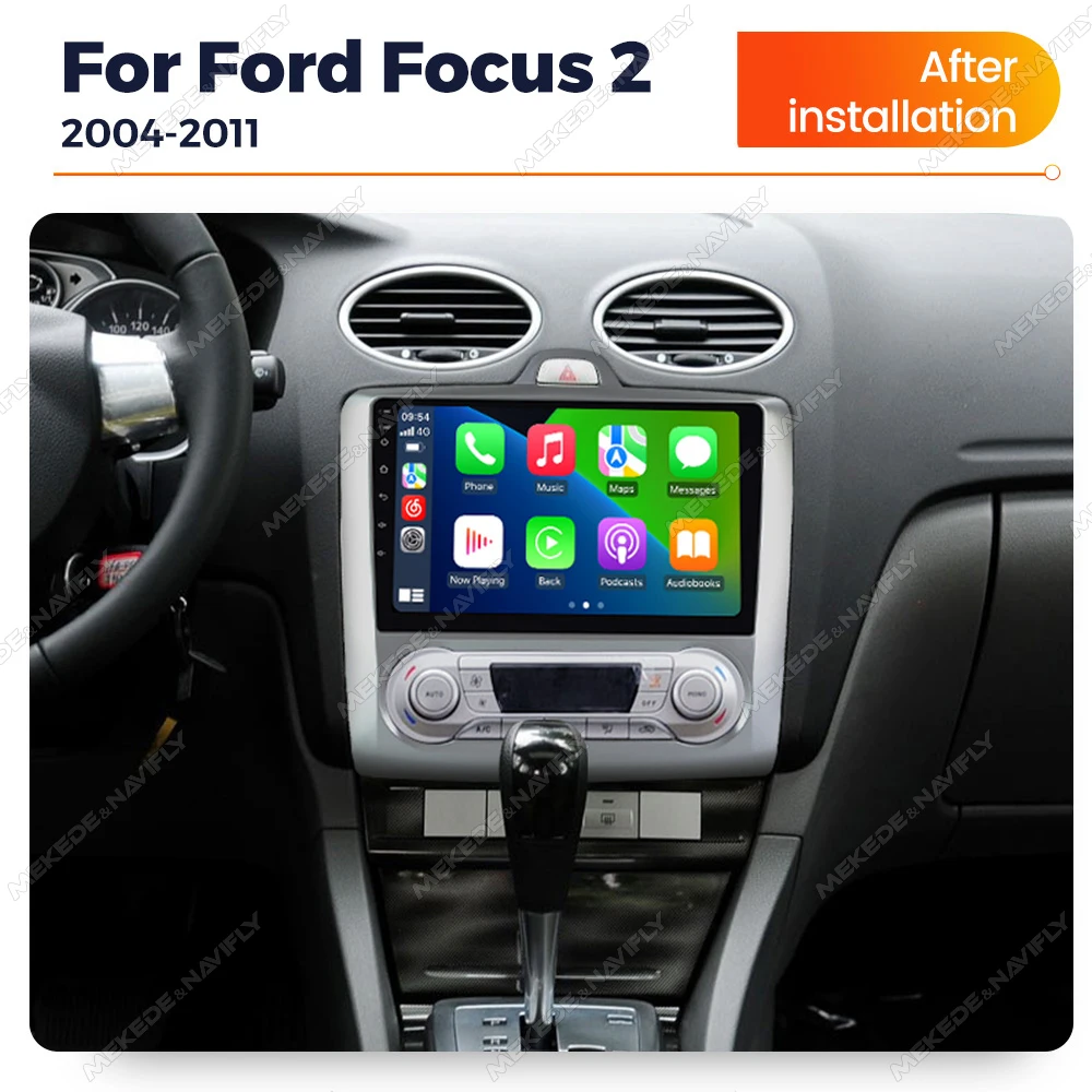 Wireless Carplay Auto Android 14 For Ford Focus 2 3 Mk2 Mk3 2004 2005-2011 Car Radio Multimedia Player GPS Navigation Headunit