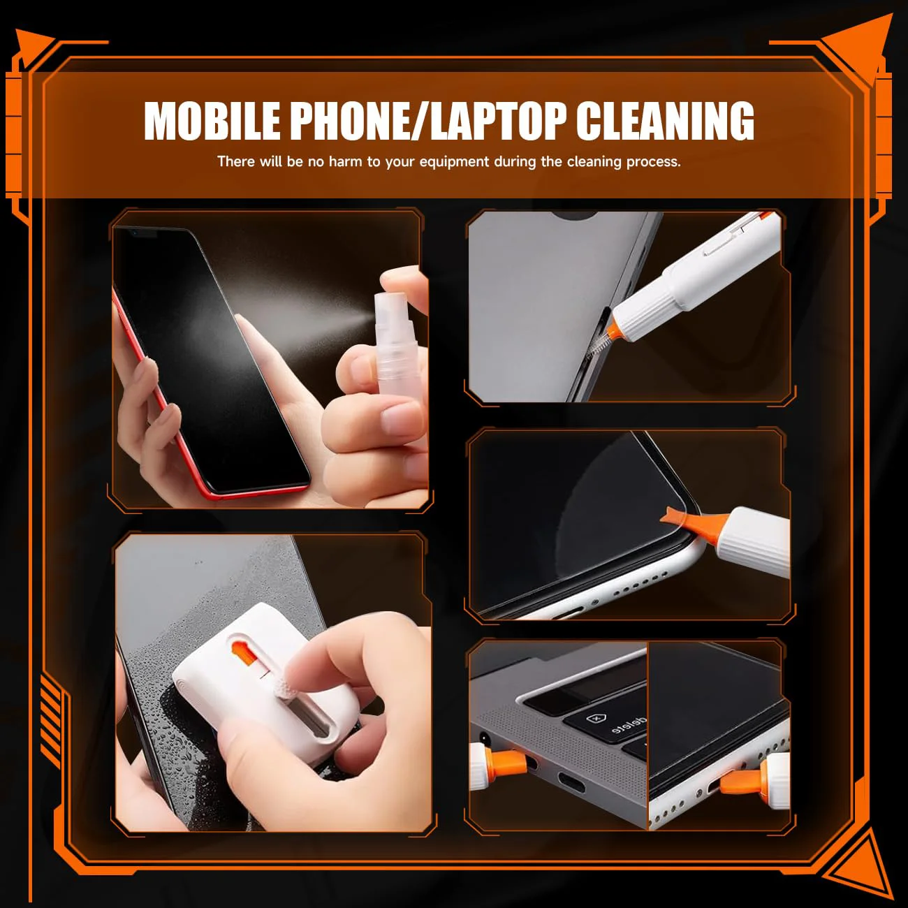 24-in-1 Earbuds Cleaning Pen Screen Cleaning Tool Computer Keyboard Multi-function Electronics Device Earbuds Cleaning Kits 6