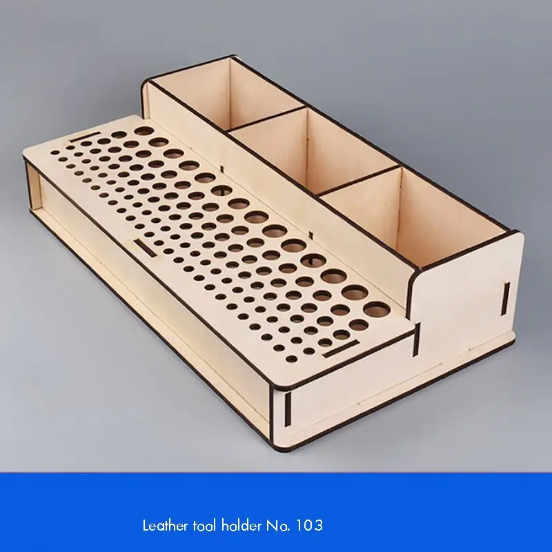 Porte-outils multifonctionnel pour maroquinerie, outils en bois et cuir, outils d'estampage et de poinçonnage, 3TANCraft