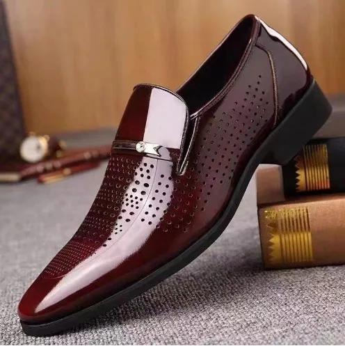 

New Spring/Autumn Loafers for Men Wedding Shoes Patent Leather Men Luxury Shoes Casual Business Men Dress Shoes