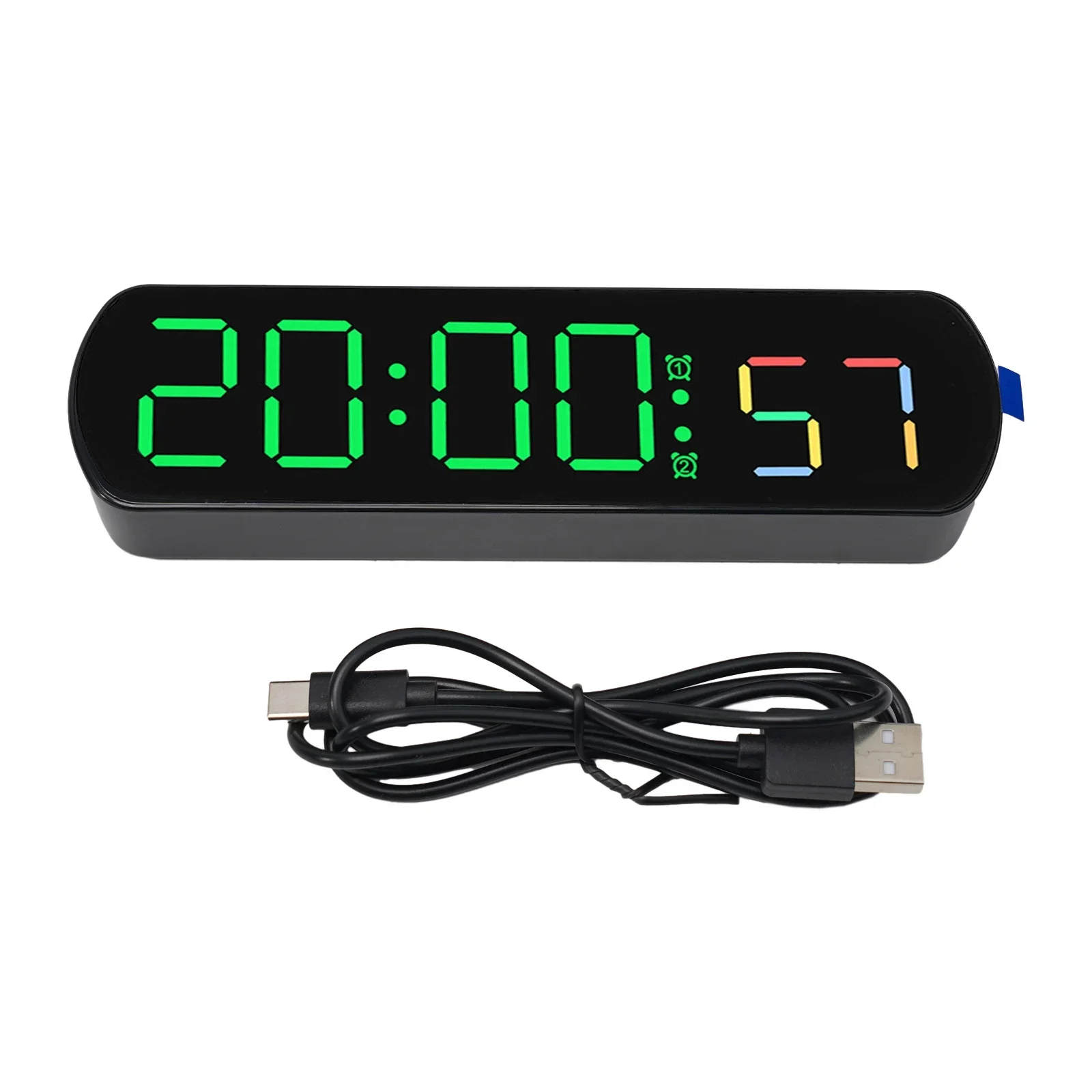 Digital Wall Clock LED Display Digital Clock Multifunctional Creative AAA Batteries/plugged In 12/24H Rectangular Electronic Timer Home Decor digital wall clock,smart led wall clock