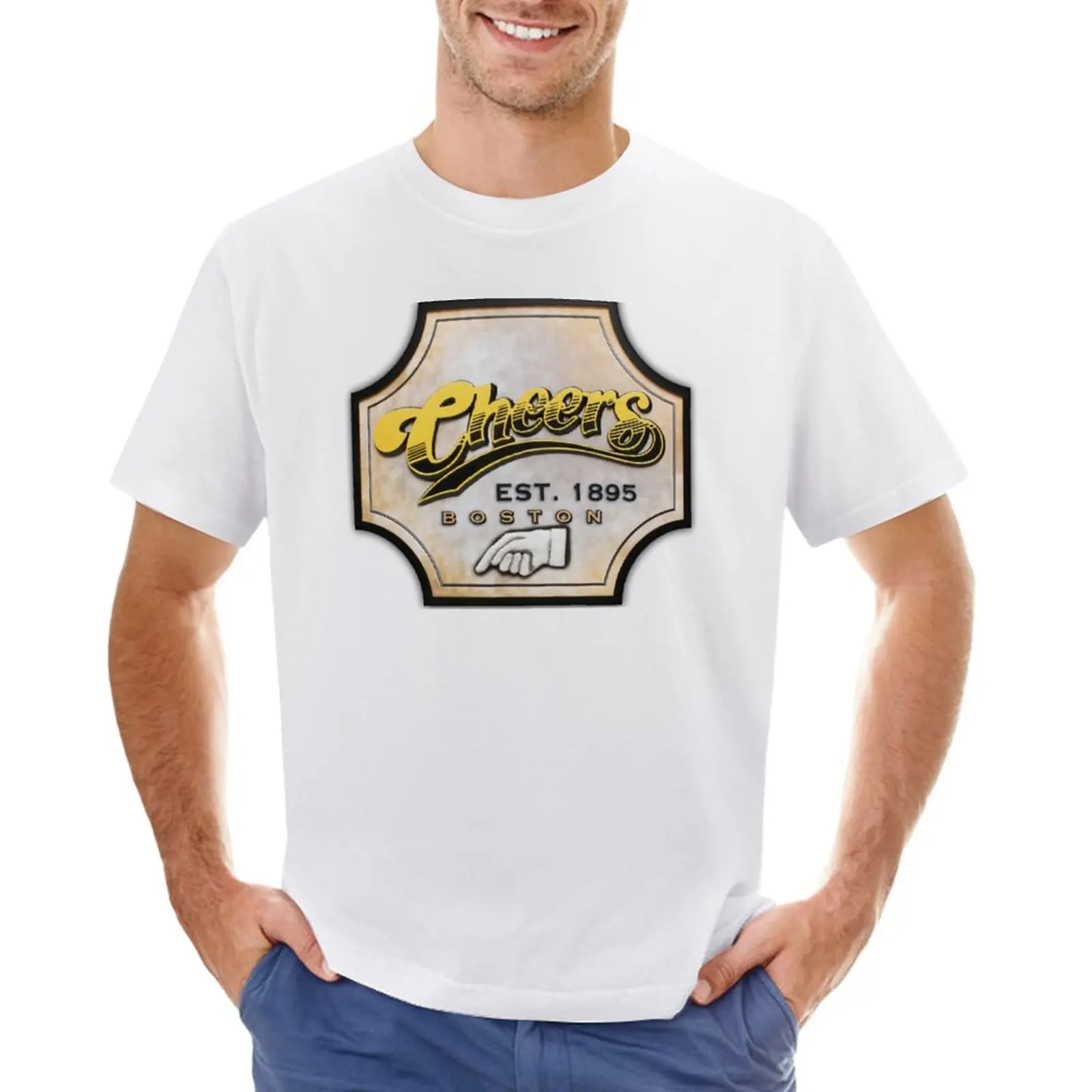 

Cheers (Entrance sign, est. 1895) T-Shirt sports fans hippie clothes t shirts men