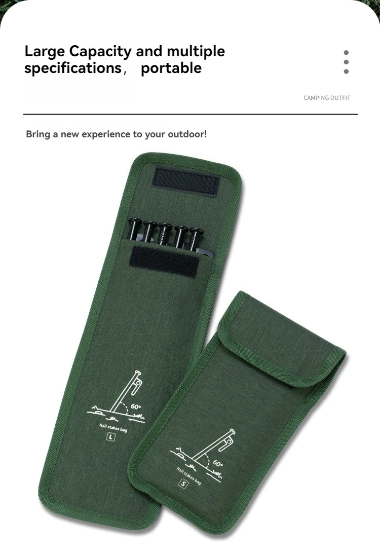 Description Picture 3 of itemOutdoor Oxford Cloth Flap Ground Peg Storage Bag Camping Tent Nail Small Accessory Storage Bag Envelope Ground Stake Pack
