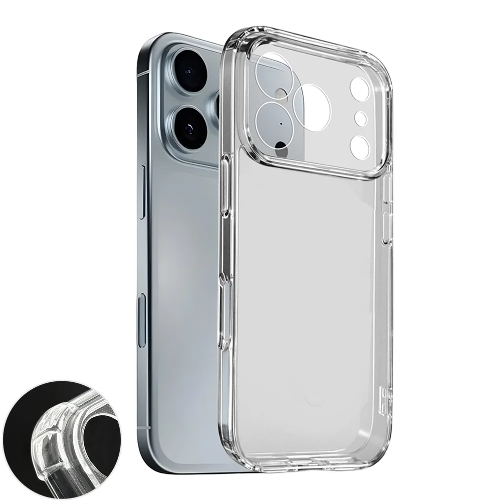 Enhanced Magnetic Phone Protection Kit with HD Tempered Glass Screen Protector - Transparent 3-in-1 Case
