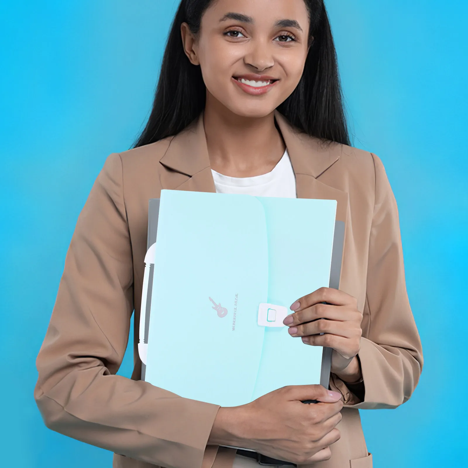 확장형 아코디언 파일 폴더 플라스틱 문서 정리함 (영수증, 청구서, 쿠폰, 티켓, 명함 수납 가능, 휴대용)