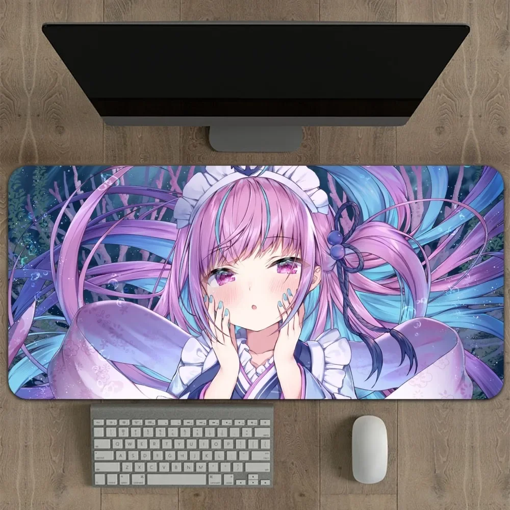Hololive Minato Aqua Mouse Pad Large Computer Pad PC Gamer Laptop Mouse Mat Laptop Keyboard Pad Office Desk Mat 2