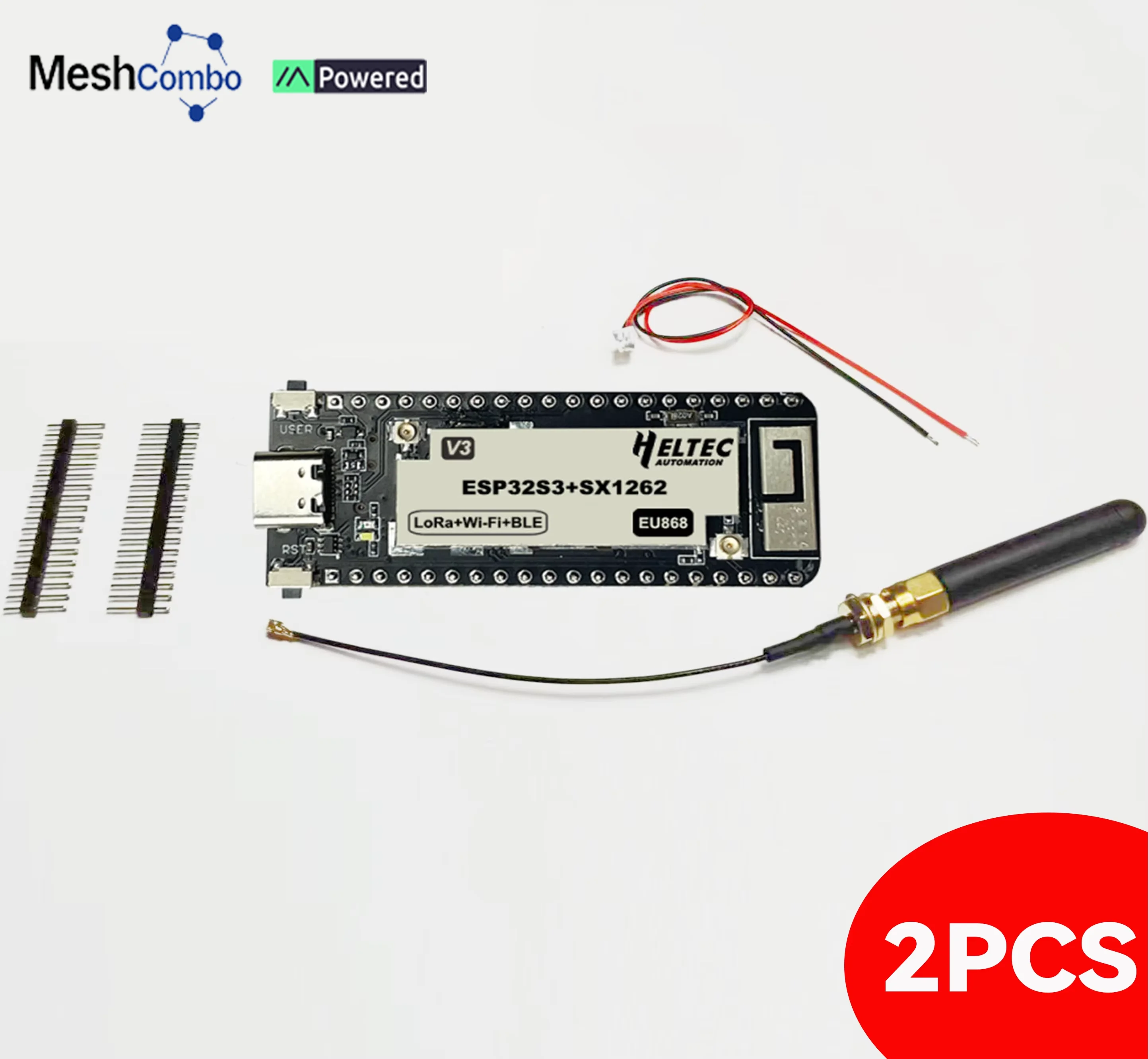 2PCS Heltec Wireless Stick V3 Lite Meshtastic ESP32 Dev-board SX1262 LoRa Chip Support WiFi Bluetooth Arduino IoT Low Power