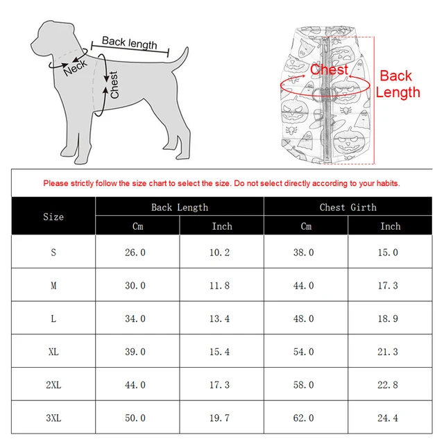 Halloween Dog Clothes Winter Warm Puppy Vest Jacket For Small Dogs Cats Outdoor Waterproof Pet Coat Chihuahua Costume Apparel 6