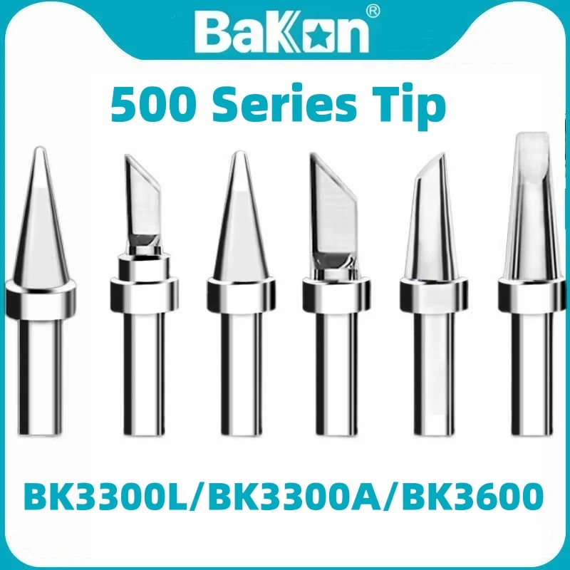 Bakon 500M Soldering Tip for BK3300L/BK3300A/BK3600 Welder Station Iron, BK500M-k/SK/B/2.4d/5d/3c/5c/6C