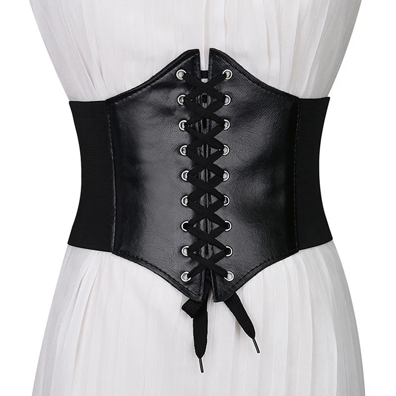 

2021 Corset Wide Belts Pu Leather Slimming Body Belts For Women Elastic Waist Belts