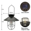 Retro Hanging Solar Lamp Outdoor Waterproof Tungsten Bulb Decorative Light For Garden Patio Yard Decor 6