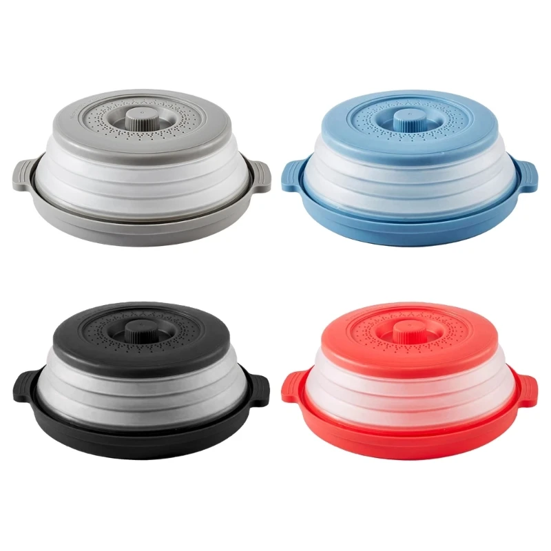 

Vented Collapsible Microwave Cover Splatter Cover Kitchen Tool for Food Meal Dishwasher Safe Splatter Cover