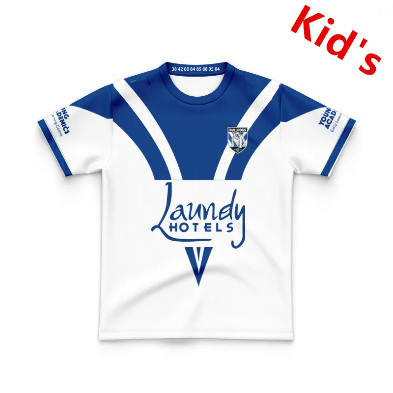 

2024 BULLDOGS HERITAGE YOUTH TRAINING RUGBY JERSEY Kids size 16--26 ( Print name and number )