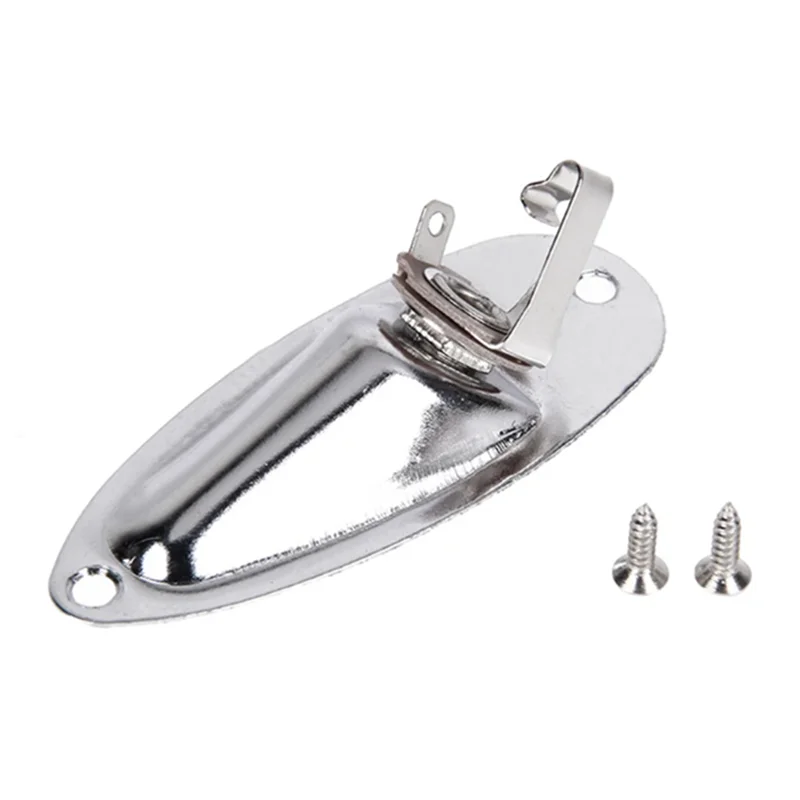 Guitar Jack Socket Electric Guitar Pickups Professional Boat Style 1/4" Guitar Pickup Output Input Chrome Jack Plug Socket For Electric Guitars Guitar Parts