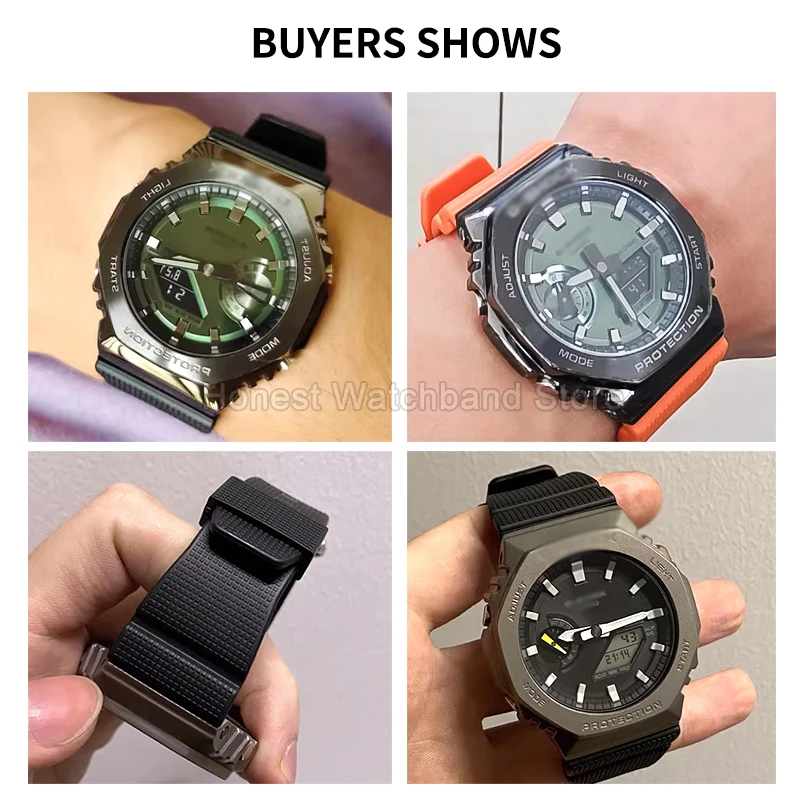 Transparent Gray Red Orange Resin Watch Strap for Outdoor Activities - 16mm