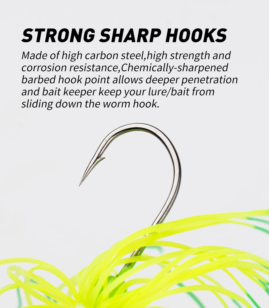 Spinnerbait 12g 16g Weedless-Angelköder Buzzbait Wobbler Oberflächenköder für Barsch, Hecht, Zander, Fisch, Barschköder – Detail 8