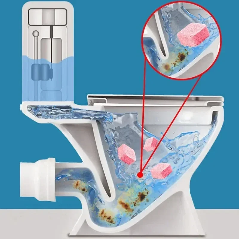 Toilet Cleaner Tablets Yellow Scale Urine Stains Automatic Remove Bathroom Cleaning Household Use WC Clean Chemicals