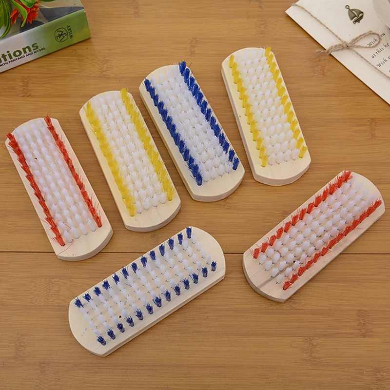1Pc Wooden Handle Cleaning Brushes Multi-purpose Clothes Laundry Brush Shoes Socks Scrub Brush Household Laundry Supplies