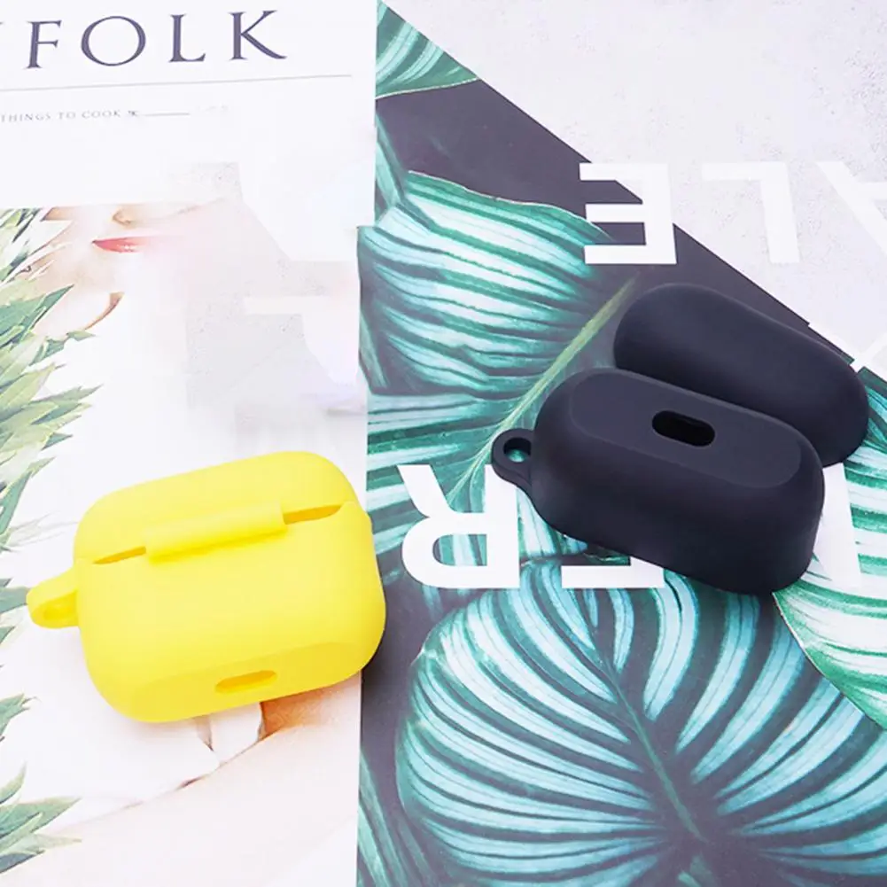 Чехол чехол с противоударной силиконовой защитой ТПУ нескользящий чехол для QCY T10 однотонные Мультяшные защитные наушники для QCY T 10 чехол