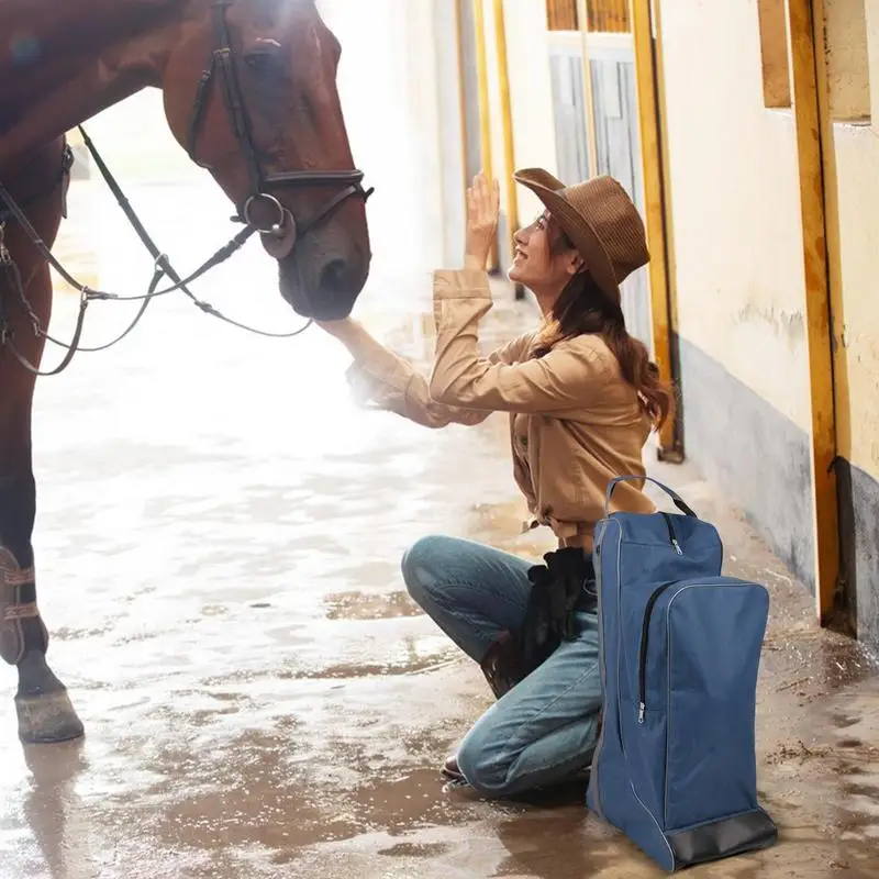 Horse Riding Boot Bag Multifunctional Large Capacity Tall Boot Bag Weatherproof Boots Pouch Portable Riding for Travel