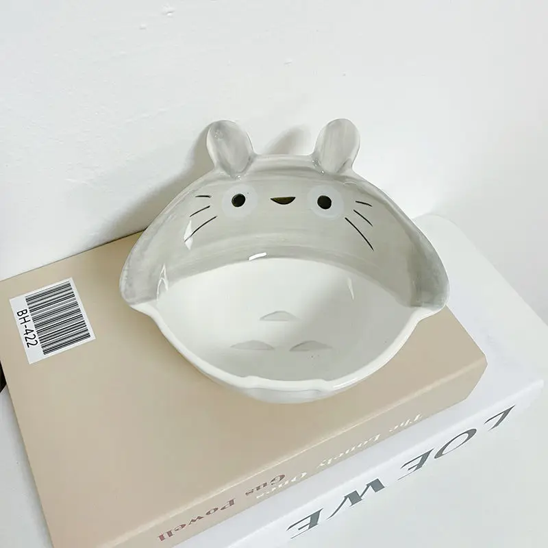 Japanese Creativity Students Cute Cartoon Noodle Bowl Salad Bowls Rice Snack Bowl Ceramic Dishes Plates