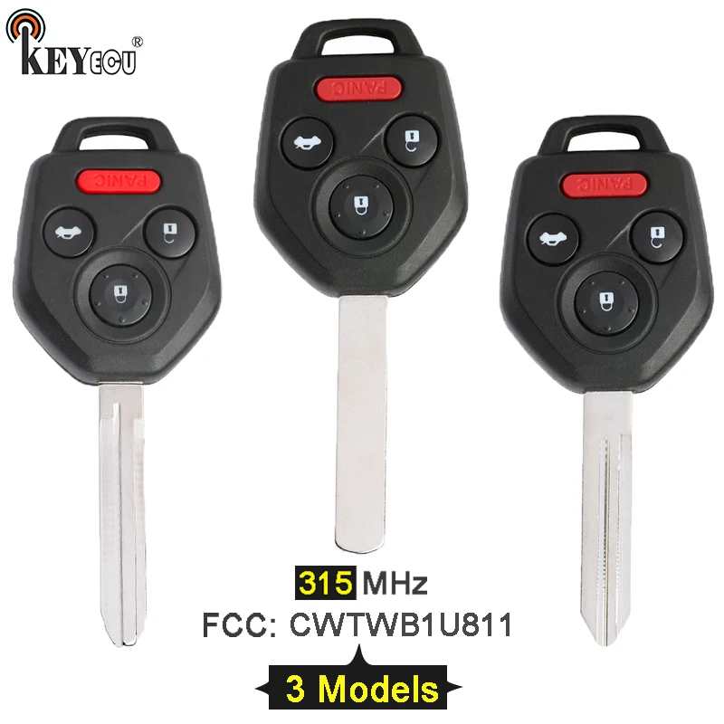 

KEYECU 315 МГц 4D60/ 4D62/ G чип CWTWB1U811 4 кнопки дистанционный ключ брелок для Subaru Outback Legacy Forester Impreza Tribeca
