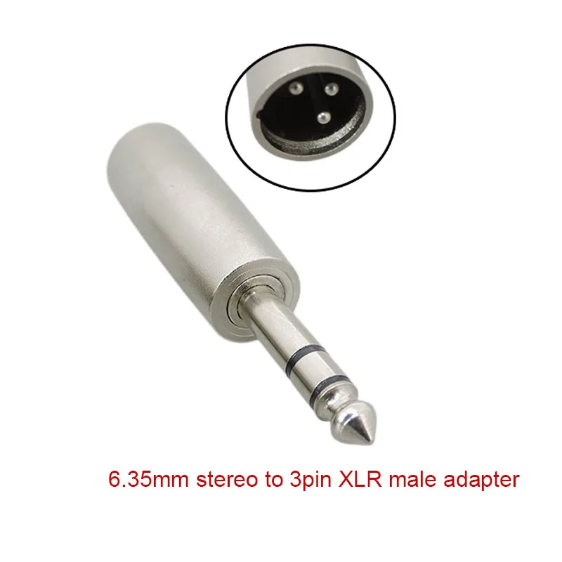 XLR Male to 1/4 Inch Mono Female Audio Cable Adapter