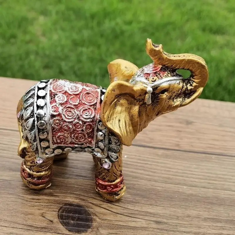 Kleine Elefantenstatuen aus Kunstharz, Elefantenfamilie, Figuren, Tierskulpturen, Heimdekoration, Sammlung, Geschenk für Damen – Detail 9