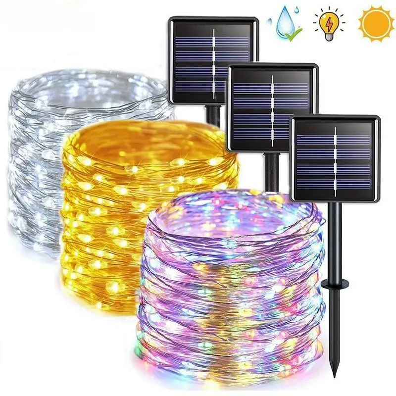 Solar Led String Light Christmas Waterproof Fairy Lights Street Garland For Wedding Outdoor Festoon Party Decoration