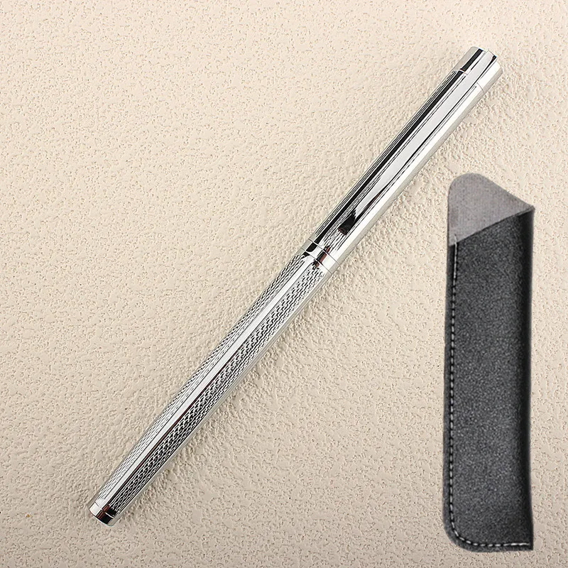 High Quality Stainless Steel Luxury Business School Student Office Supplies Fountain Pen New Ink Pen