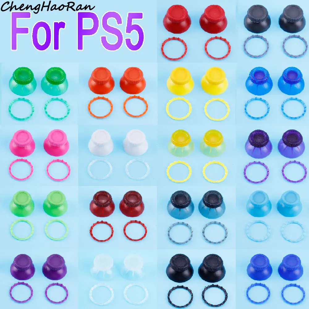 1 Satz für ps5 Controller 3d analoge Pilz abdeckung Daumen Joystick Abdeckung mit betontem Ring Kunststoff teil