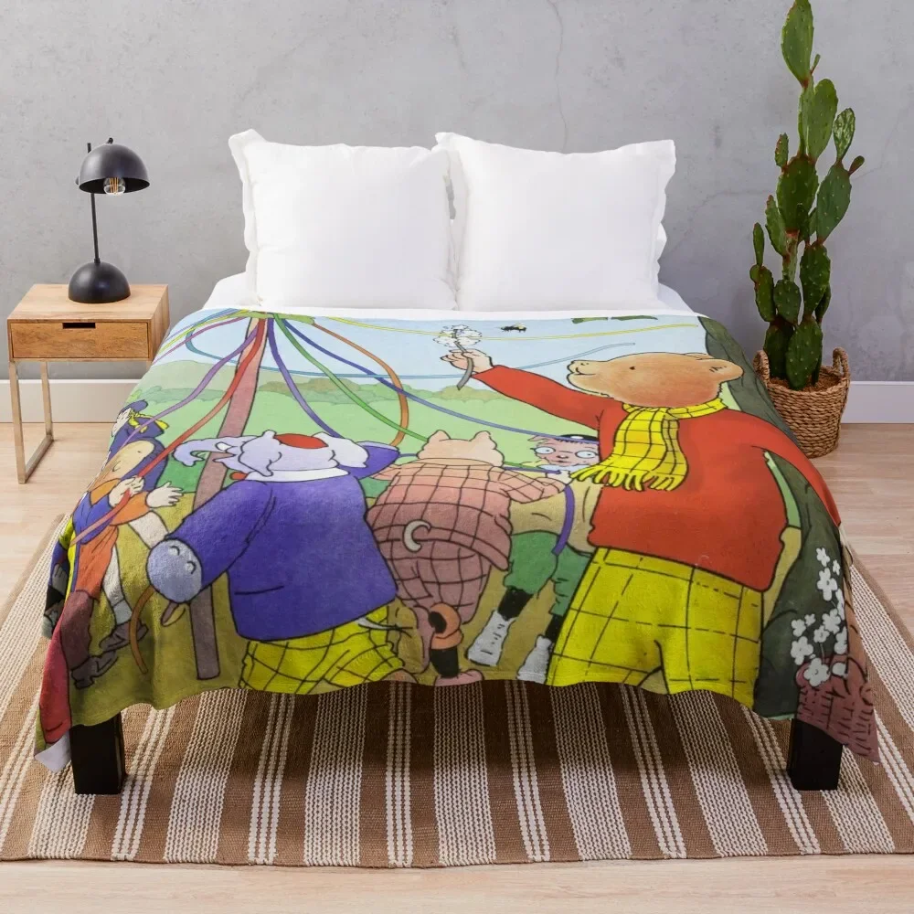

Rupert Bear Throw Blanket Luxury Designer sofa bed Flannel Fabric Blankets